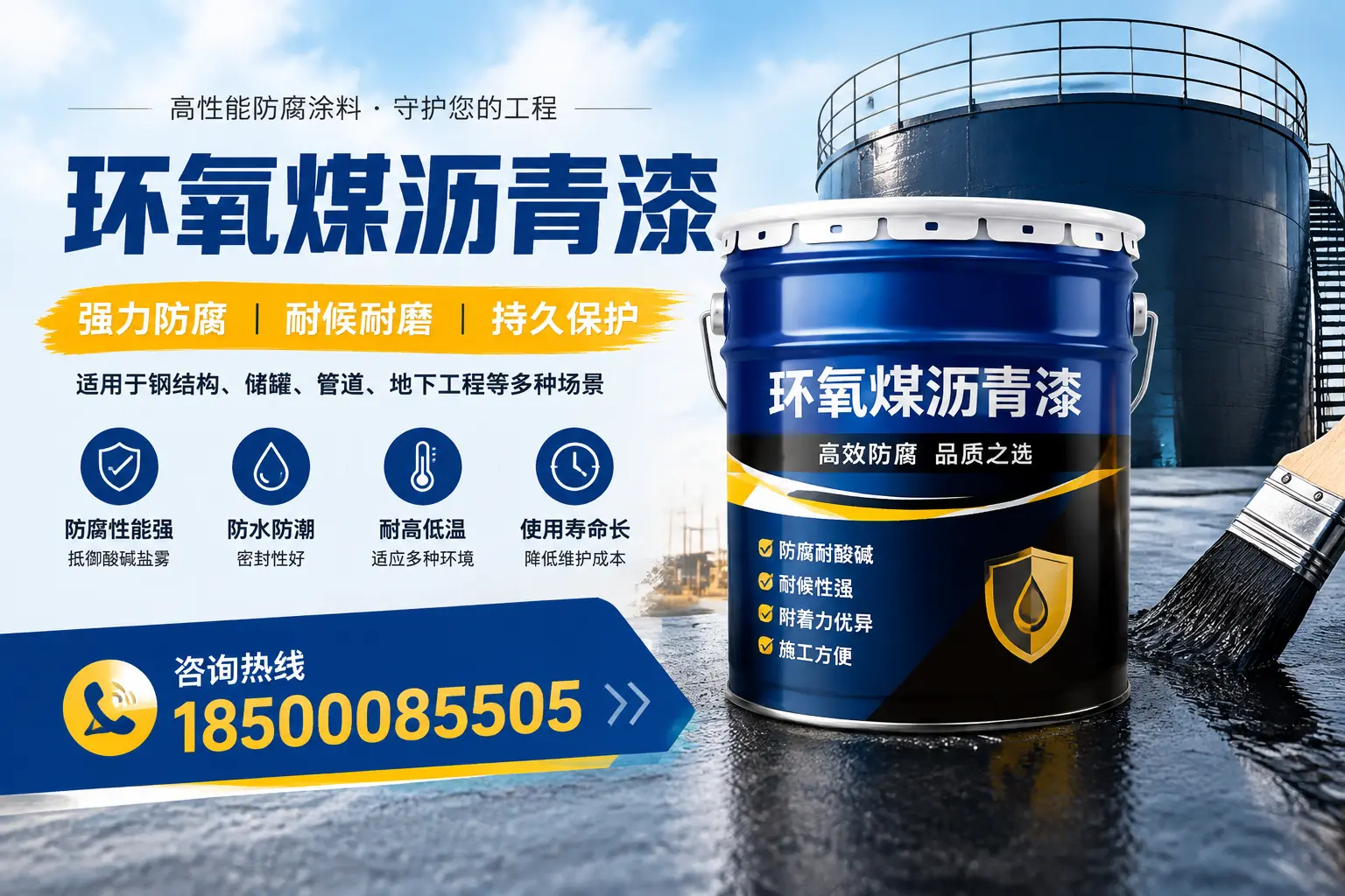 环氧煤沥青漆在工业中的应用，北屯企业的选择